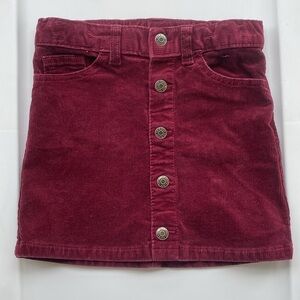Cat & Jack Burgundy Corduroy Skirt size 5T